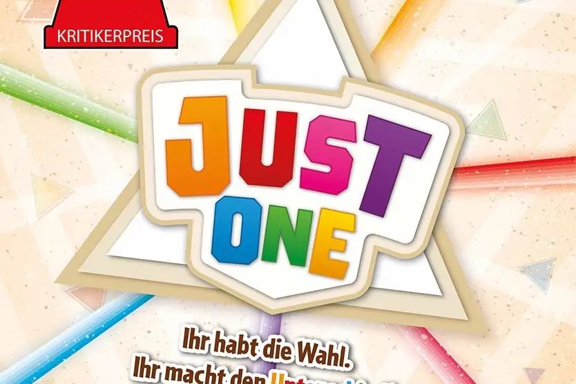 Das Cover von Just One, dass den Kritikerpreis Spiel des Jahres gewonnen hat.